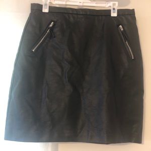 Faux leather skirt